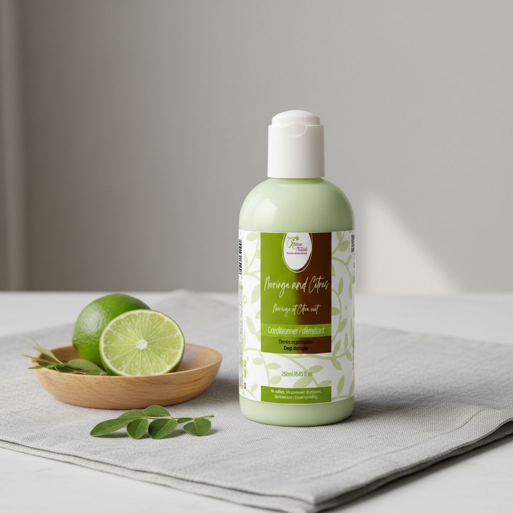 Démêlant naturel cheveux au moringa et citron vert – Soin hydratant sans sulfates