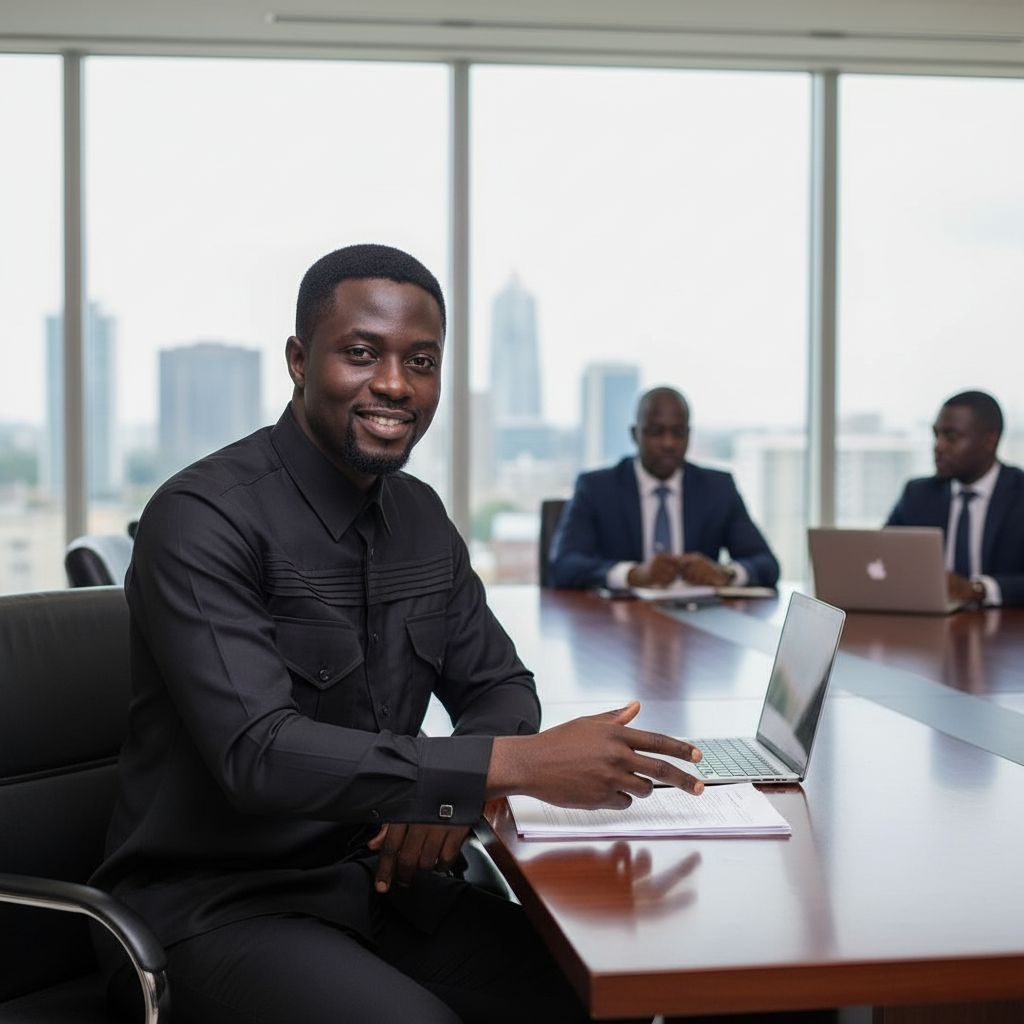 Costume Africain Homme Business Noir Coton-Polyester - Élégance Moderne