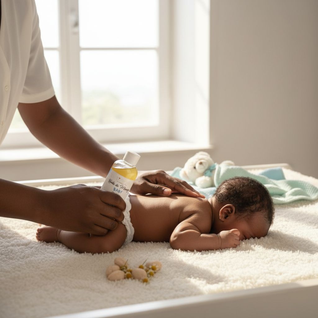 Huile de massage bébé naturelle au karité et amande douce 100 ML