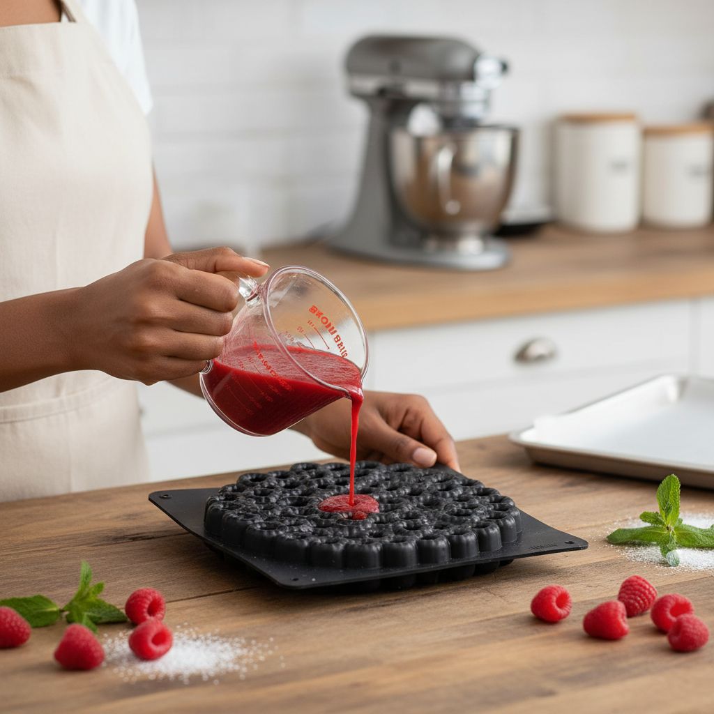 Moule à dessert en silicone framboise noir