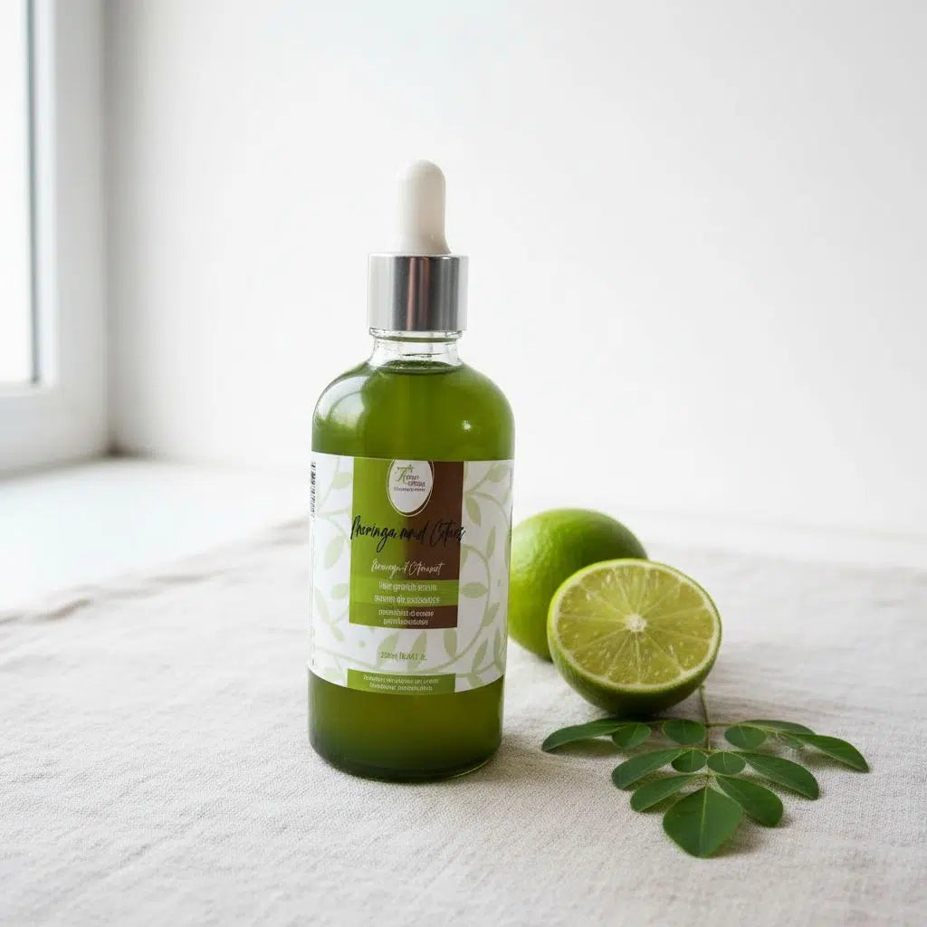 Sérum capillaire moringa et citron vert - Soin naturel croissance cheveux