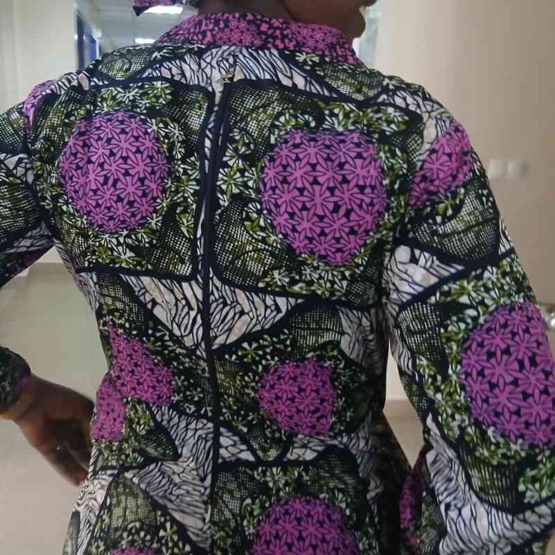 Robe chemisier wax longue femme, imprimé africain coloré, coton respirant