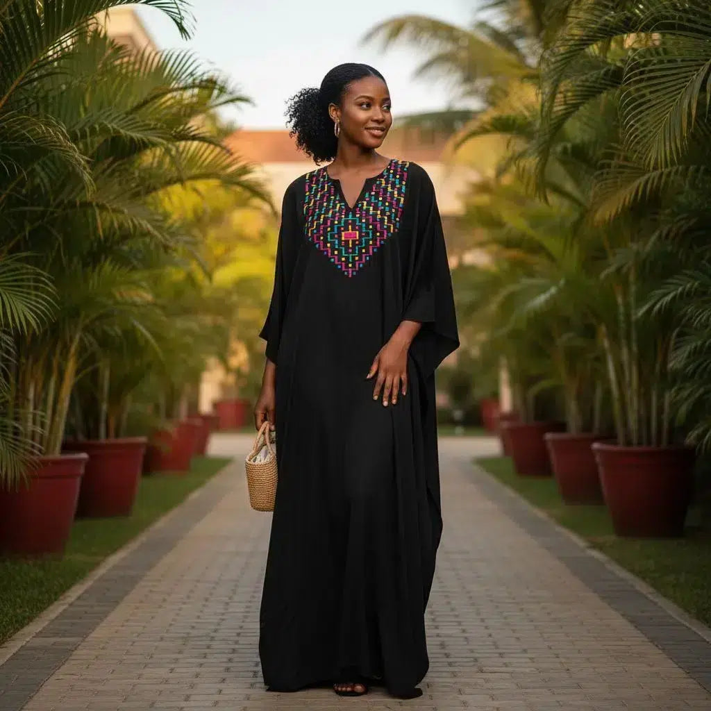 Tunique africaine femme élégante – Vêtement ethnique brodé, coupe moderne