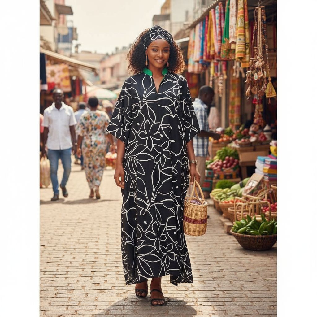 Tunique femme chic ample élégante, imprimé floral, grande taille XL XXL