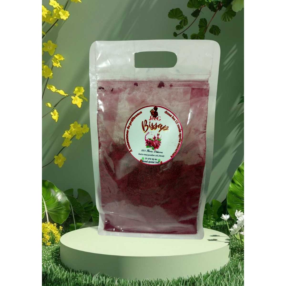 Poudre de bissap Hibiscus séché naturelle