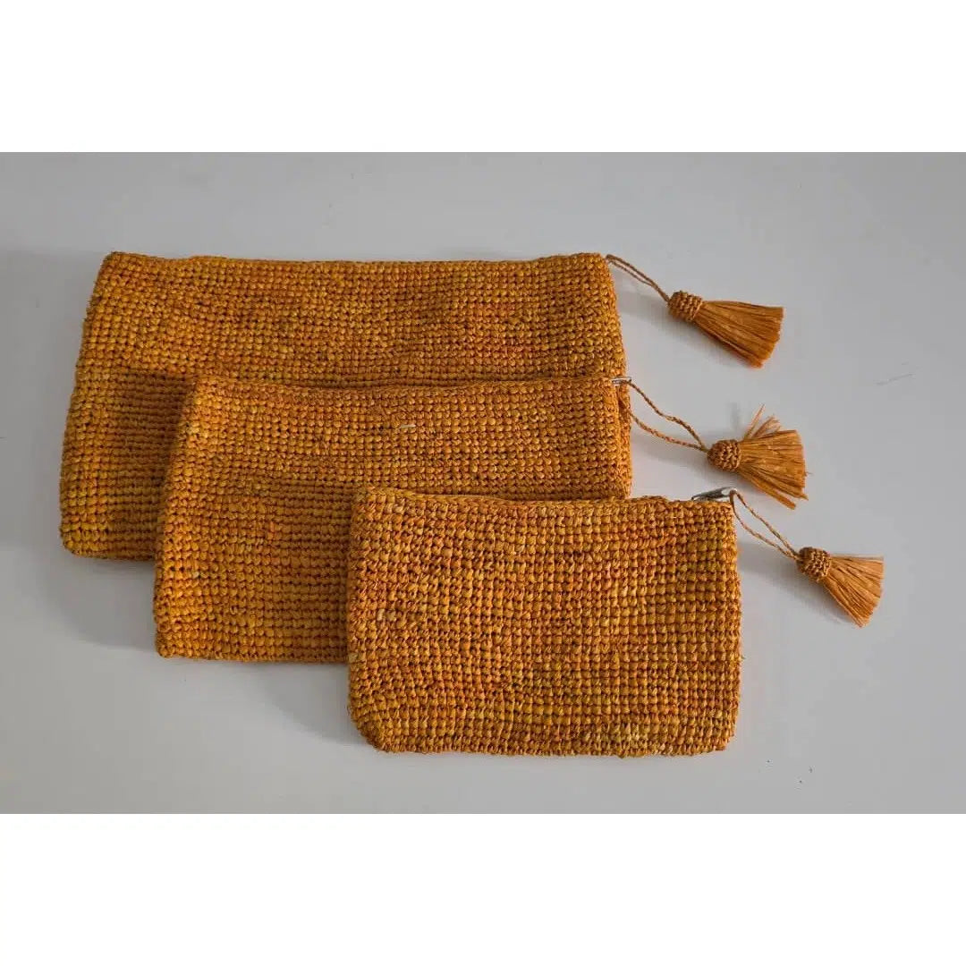 Sacoches Écologiques Artisanales en Crochet Orangées - Élégance Durable