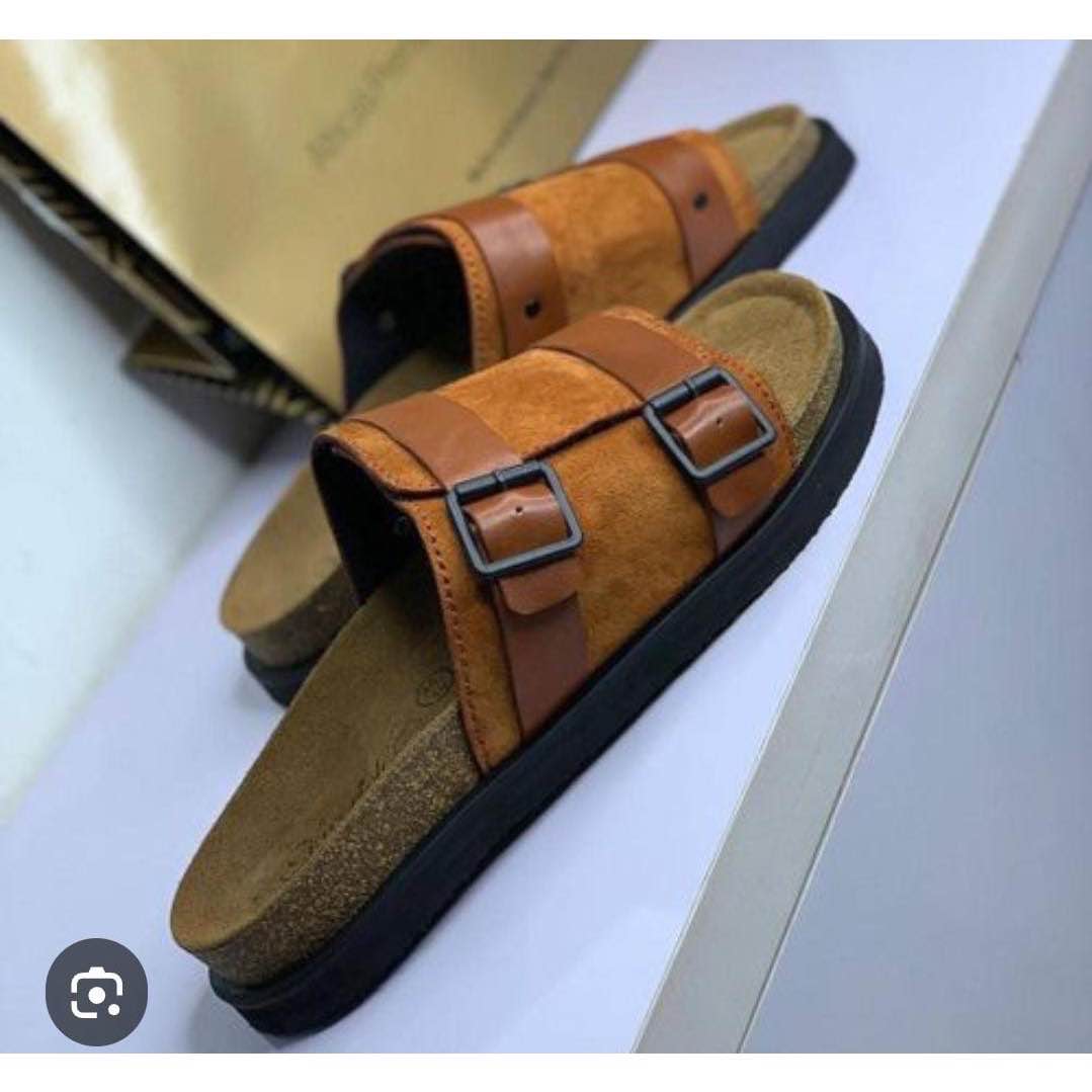 Sandales cuir homme confortable à talon orthopédique, ajustables et élégantes