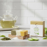 Savon Concombre Thé Vert – Naturel, Artisanal, Visage Éclat &amp; Peau Sensible