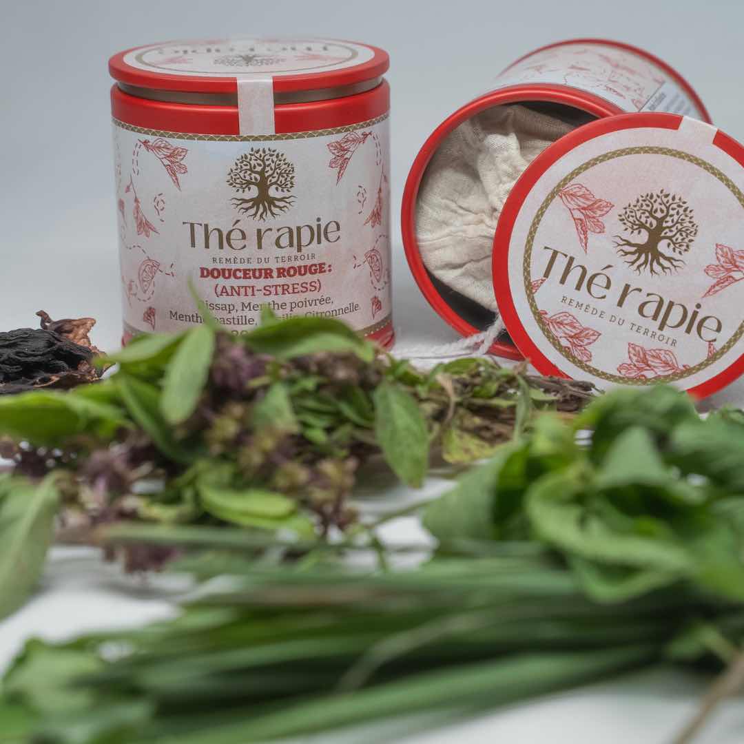 Infusion anti-stress Douceur Rouge – Tisane relaxation premium sénégalaise 146g