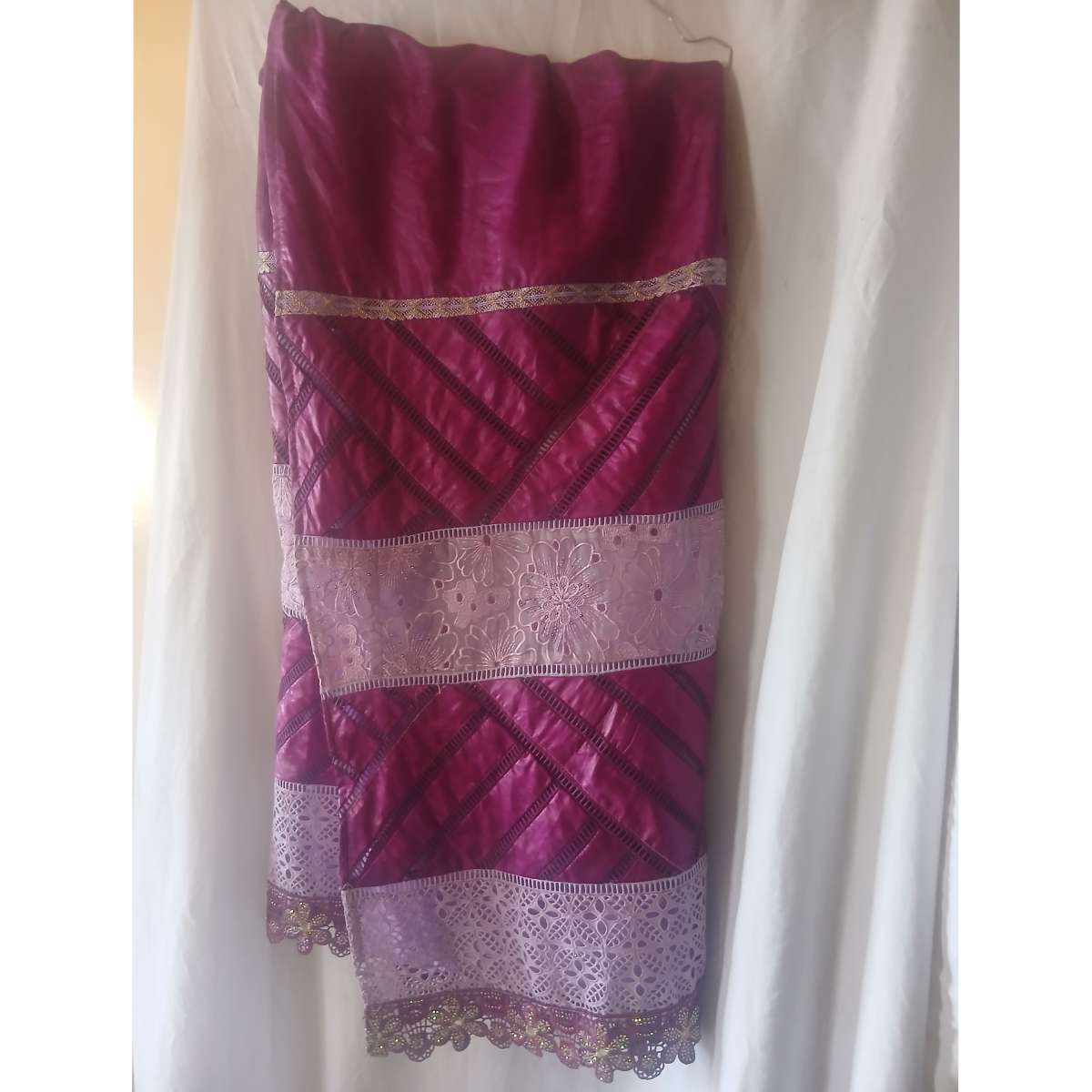 Ensemble femme bazin brodé dentelle élégant