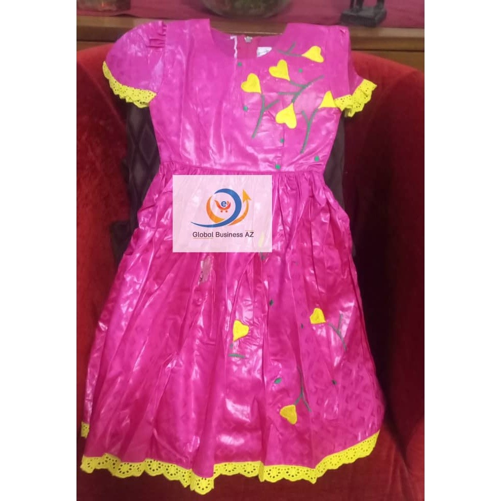Robe fille cérémonie rose fuchsia brodée