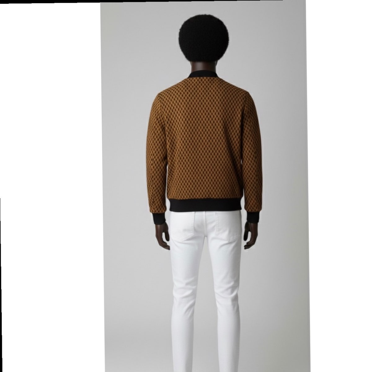 Pull wax homme noir et jaune moutarde, veste zipper grande poche chic