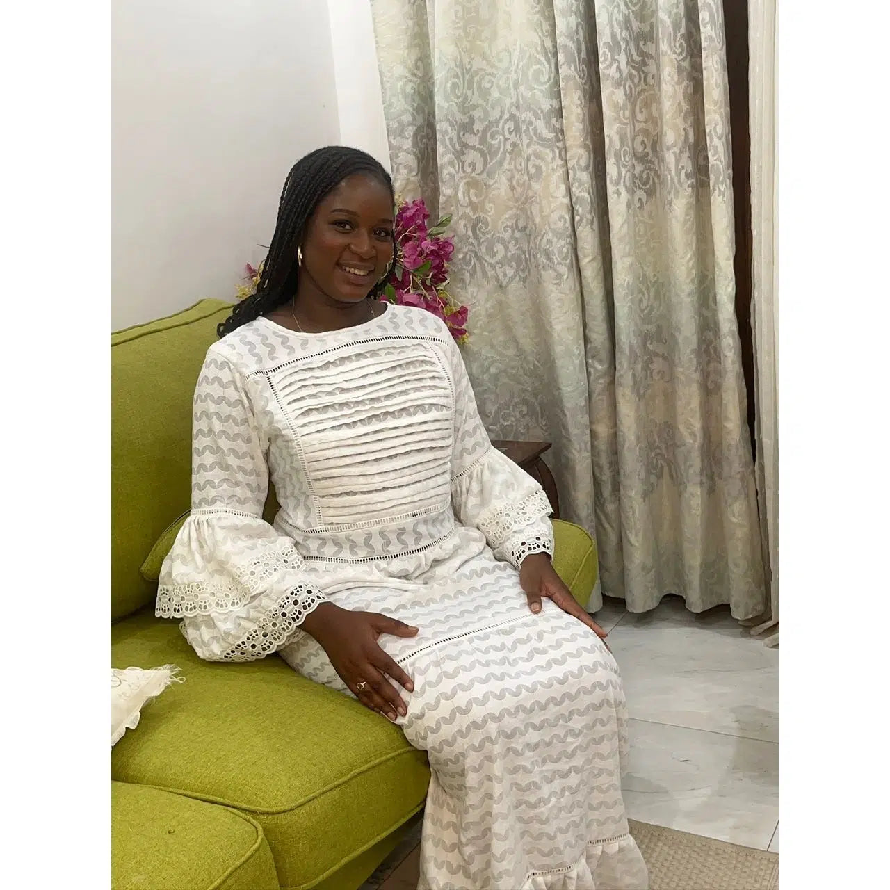 Robe d’été femme blanche longue bohème ample coton, confortable et chic