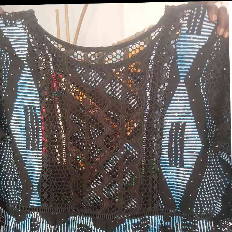 Robe femme en wax et brode
