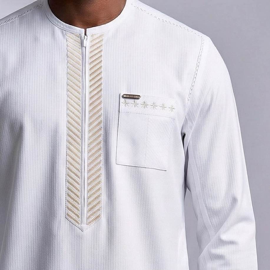 Ensemble traditionnel homme blanc Dakar Royal