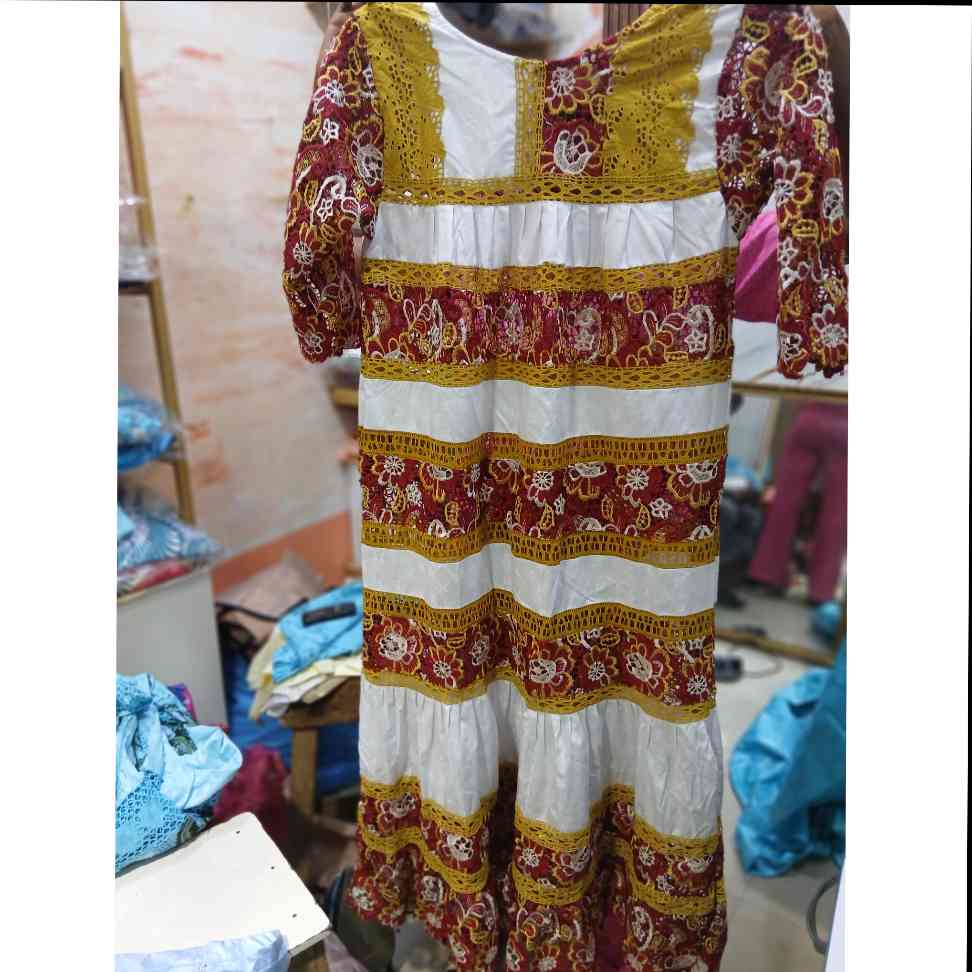 Robe bazin et dentelle