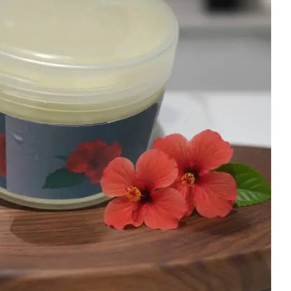 Crème capillaire naturelle hibiscus et karité – Soin nourrissant cheveux secs
