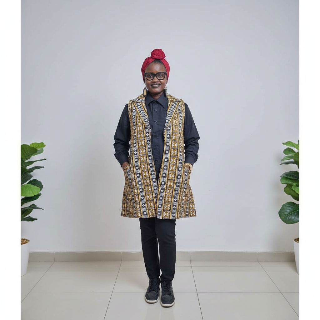 Veste sans manches wax femme chic – Gilet ethnique africain élégant L
