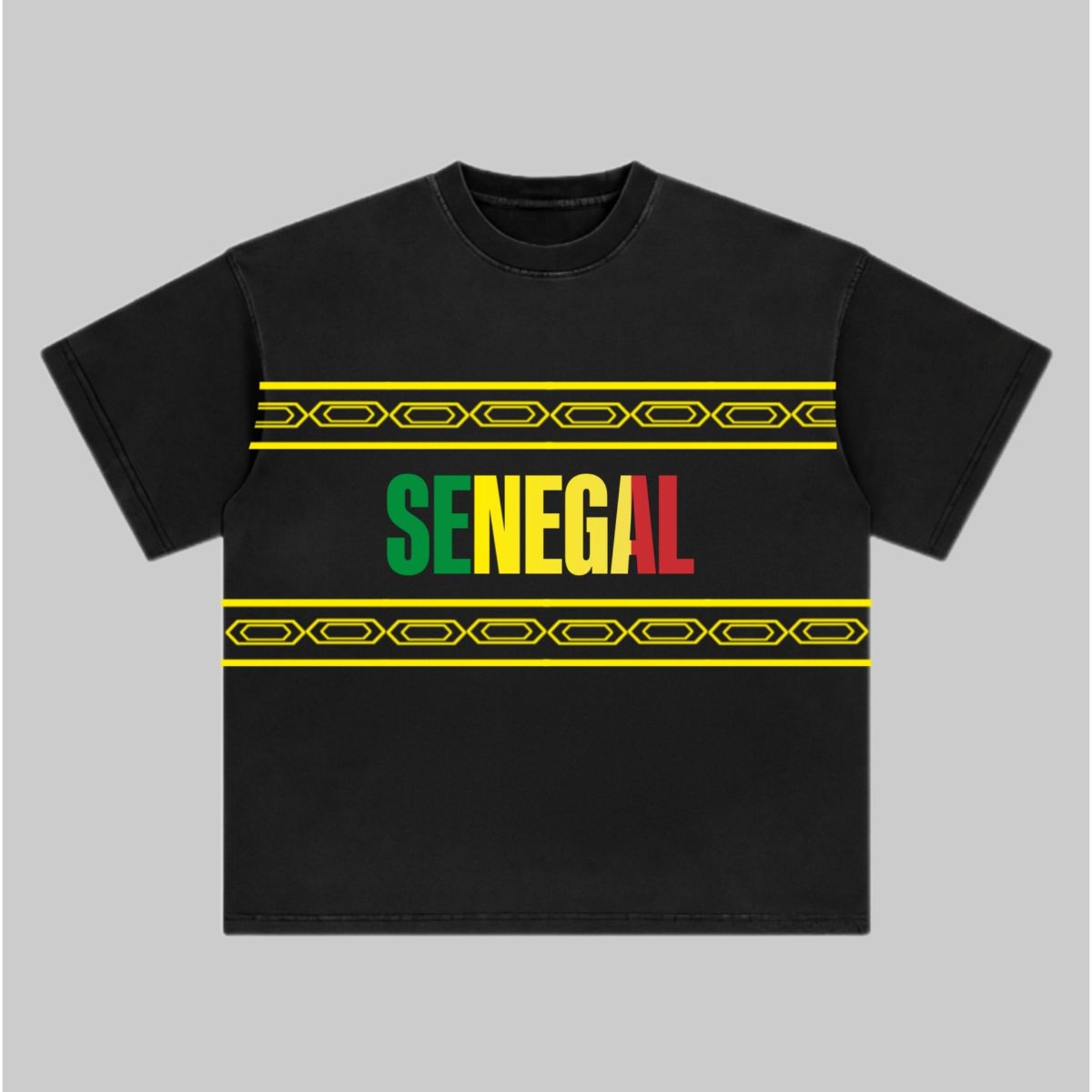 T-shirt Senegal homme coton ample – Drapeau, mode urbaine et identité africaine