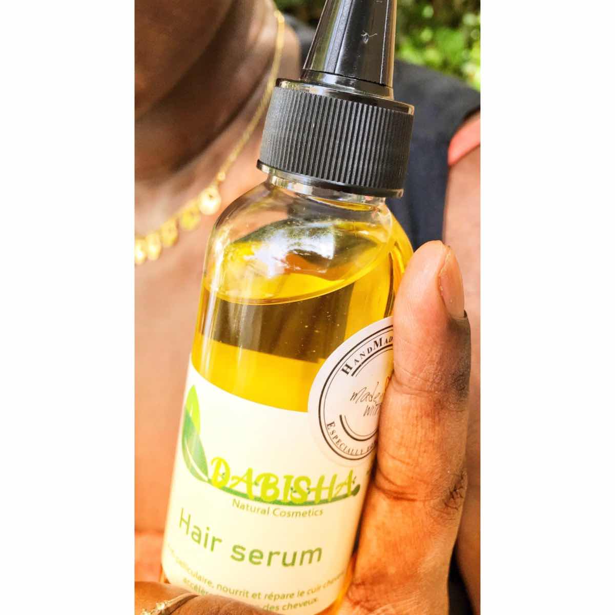 Sérum capillaire naturel Dabisha 100g – Soin cheveux bio à l’huile de ricin