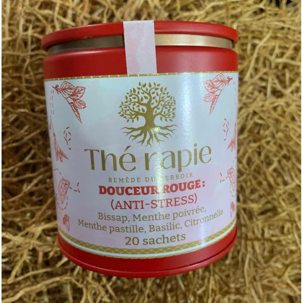 Infusion anti-stress Douceur Rouge – Tisane relaxation premium sénégalaise 146g