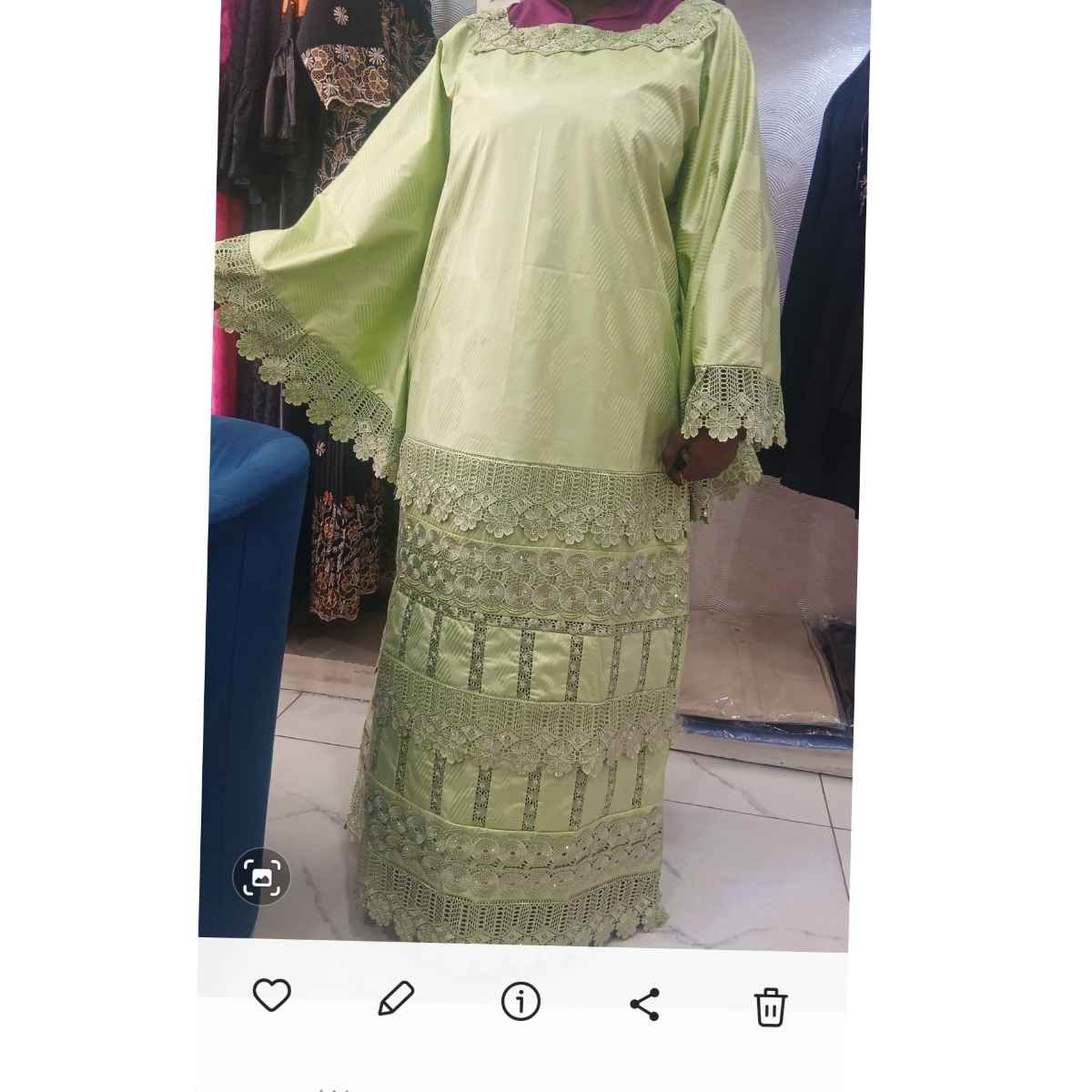 Robe Geztner verte élégante femme, longue cérémonie dentelle satinée
