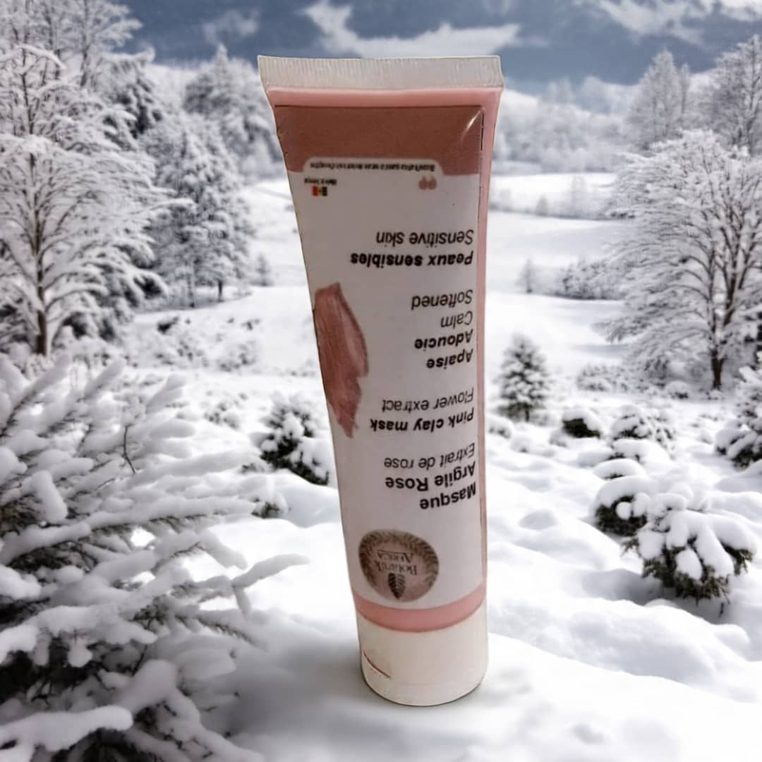 Masque argile rose visage – Purifiant, apaisant & éclat naturel peaux sensibles