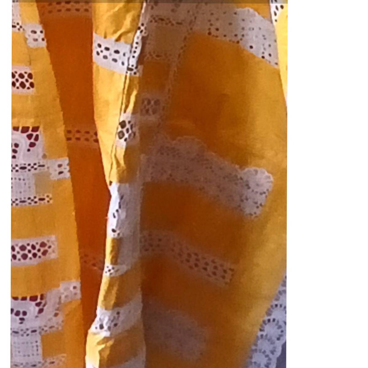 Boubou femme jaune brodé