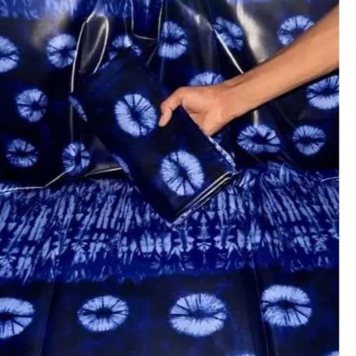 Tissu wax africain noir jaune blanc 6 yards, coton haute qualité robe