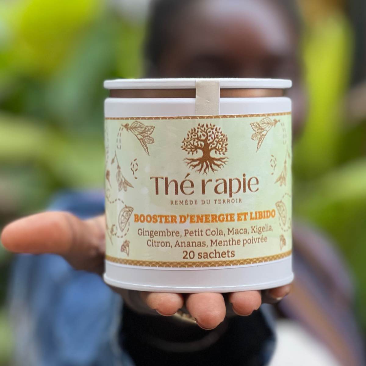 Booster énergie naturel : thé gingembre maca, vitalité et libido, 146g