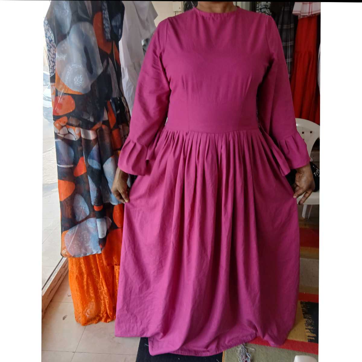 Robe Femme Coton Fuchsia - Élégance et Confort