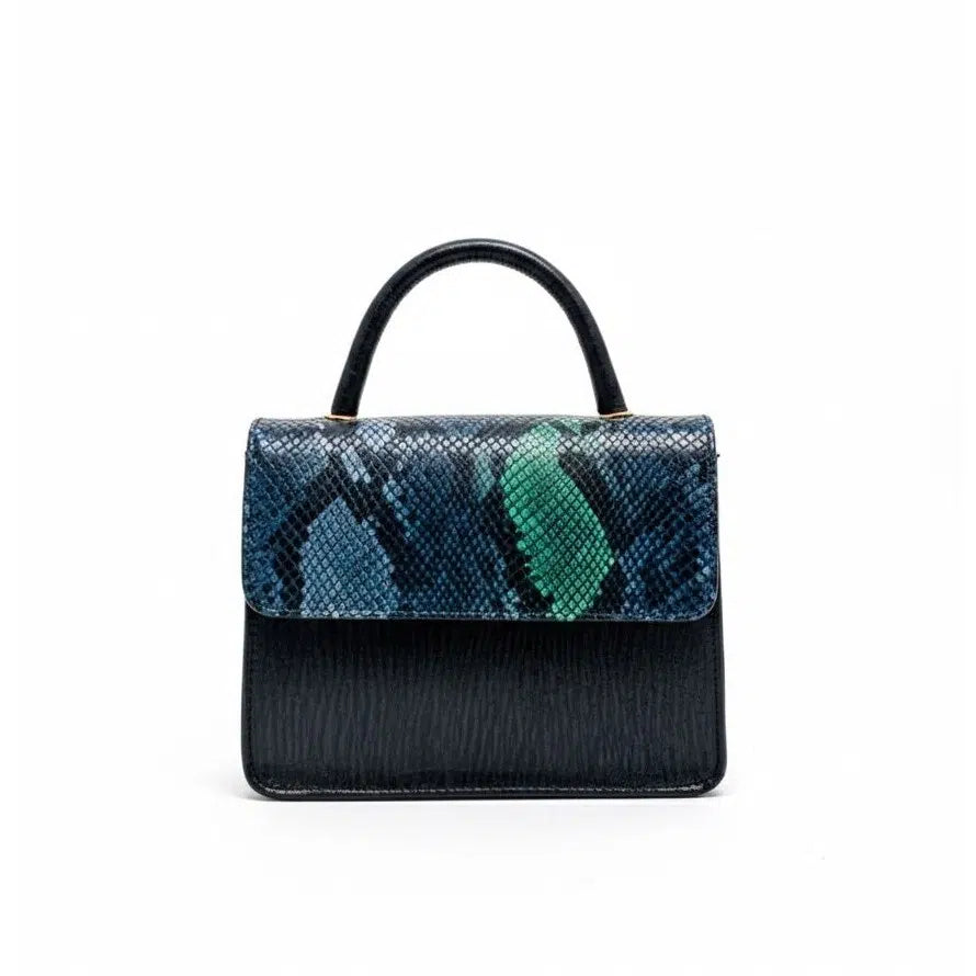 Sac à Main Femme Cuir Serpent Noir JC - Élégance Urbaine