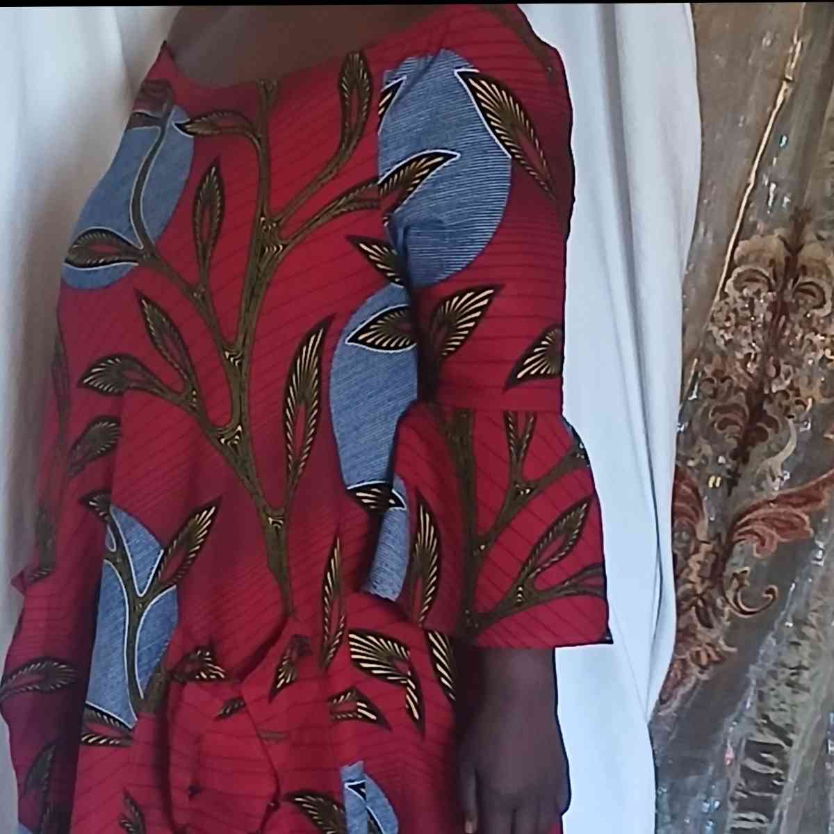 Robe wax femme longue et élégante – Robe africaine chic multicolore