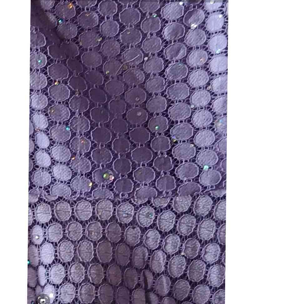 Ensemble jupe et haut femme brocart mauve doré