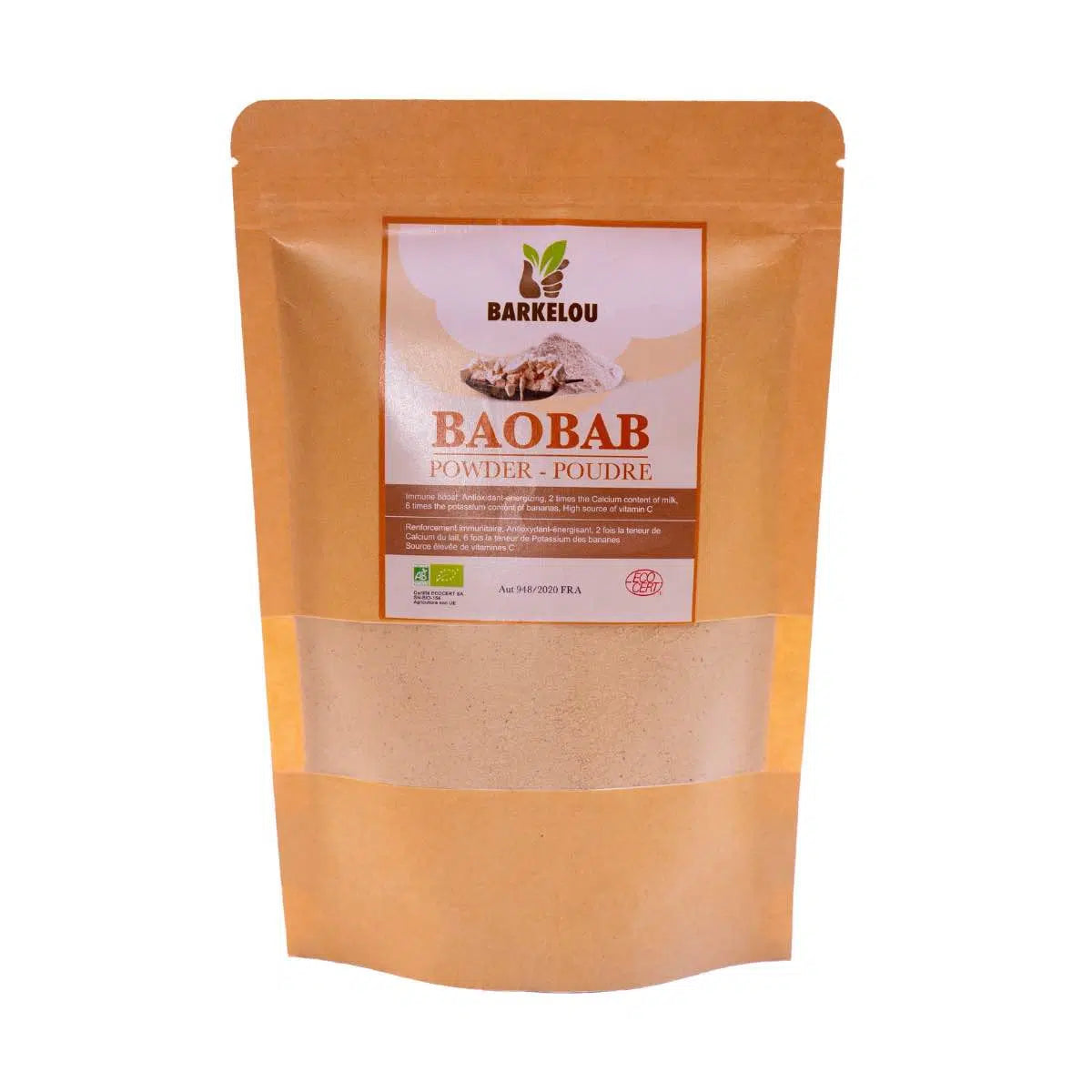 Poudre de baobab bio Barkelou 200g – Superaliment sain et écologique
