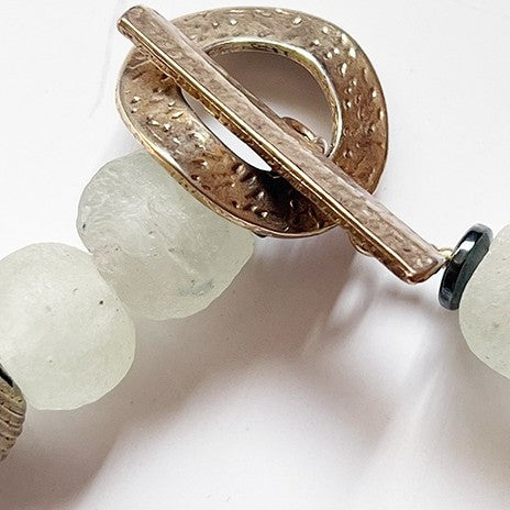 Collier et boucles d'oreilles en perles de verre Zuri