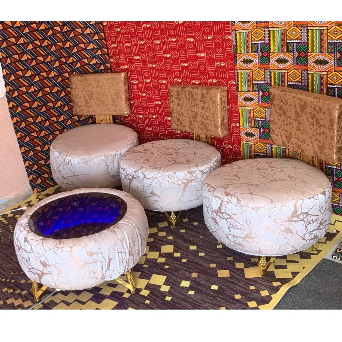 Banquette Pneus Recyclés Art Déco - Confort et Élégance