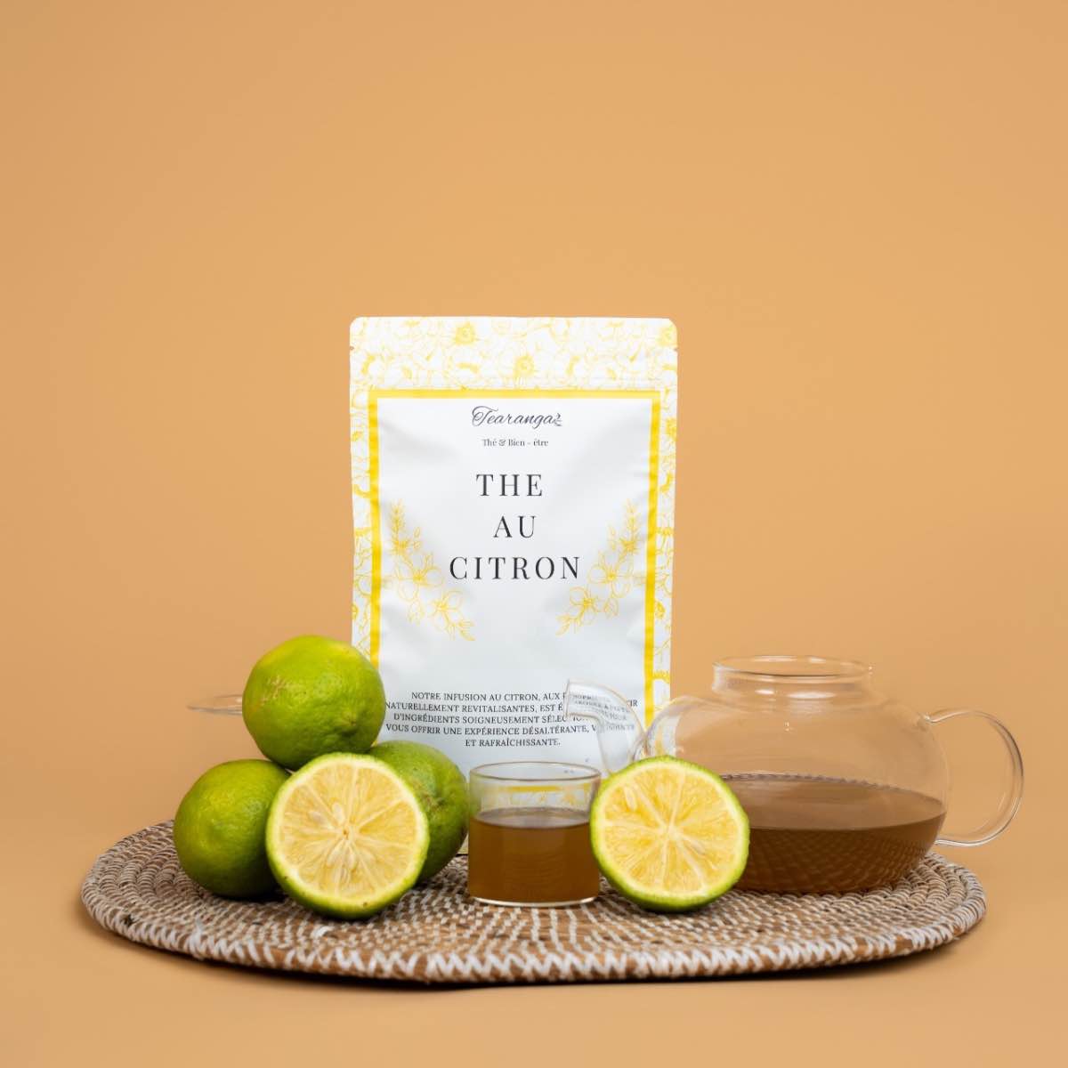 Thé au citron naturel Tearanga – Thé vert citronnelle detox et bien-être
