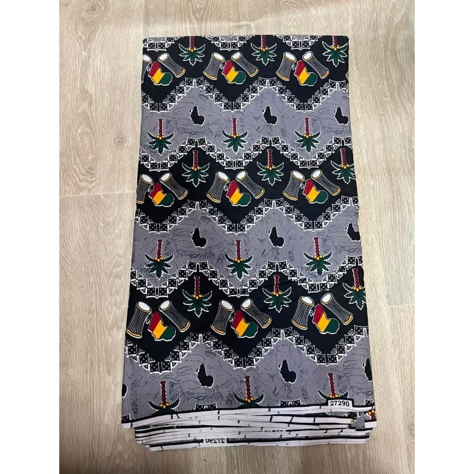 Tissu africain imprimé wax coton – Motifs traditionnels