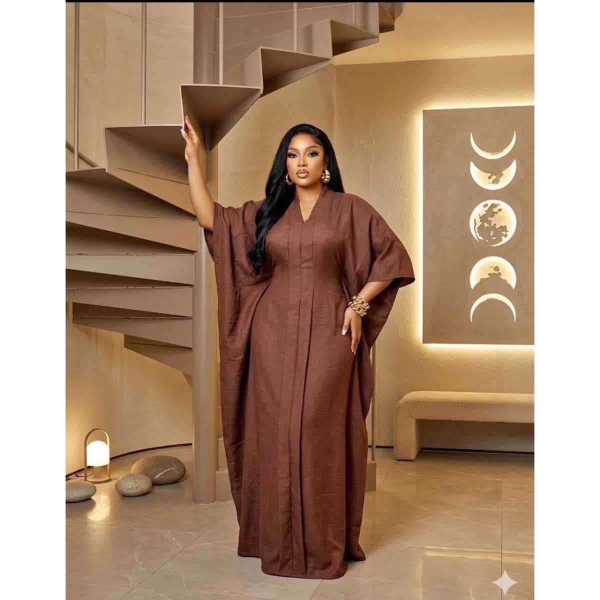 Robe chic femme longue bordeaux, élégante soirée ample, plusieurs couleurs
