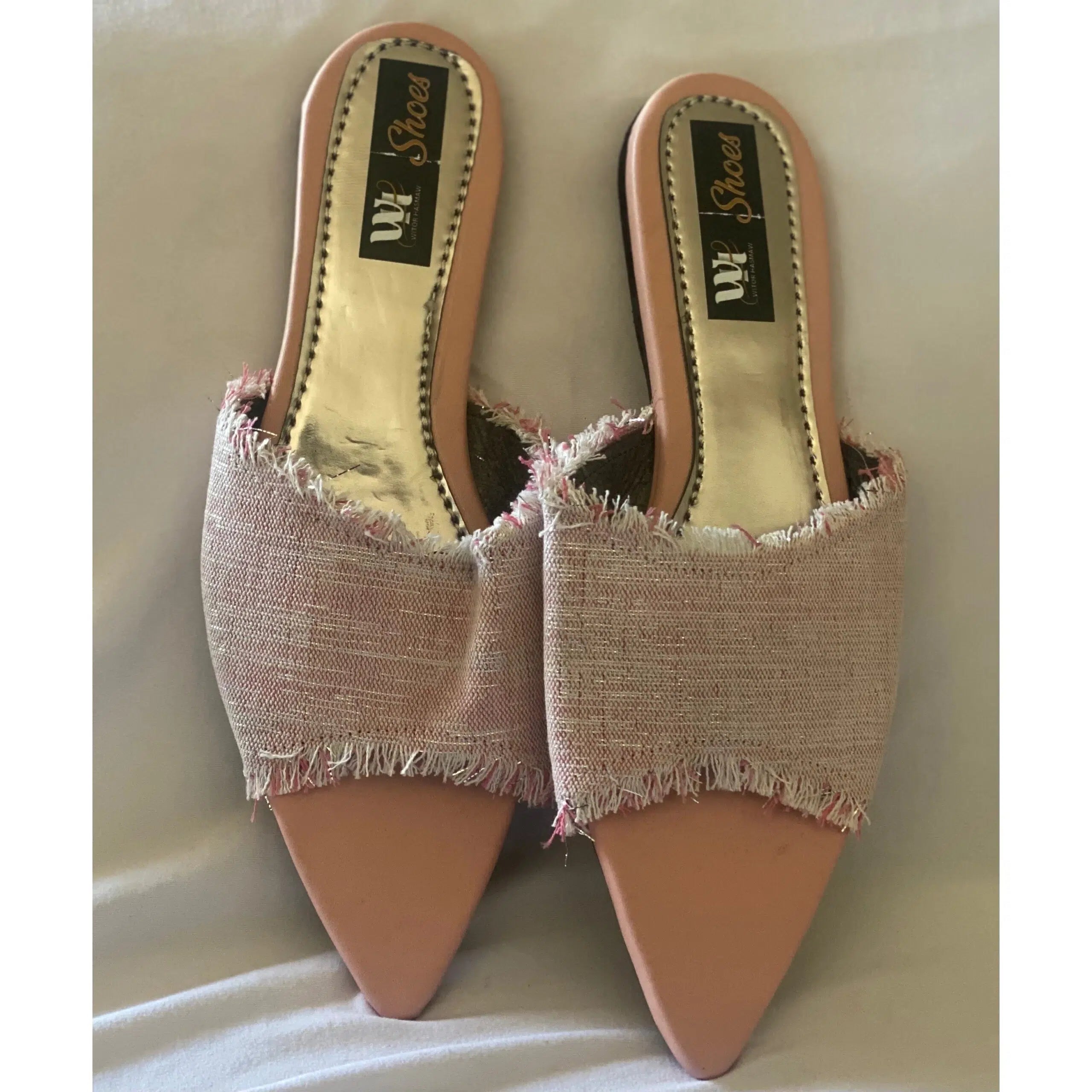 Sandale femme pagne rose – élégante mule tissée, chic et confortable