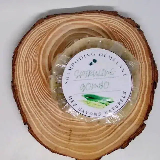 Shampoing solide naturel 2 en 1 gombo et spiruline nourrissant zéro déchet