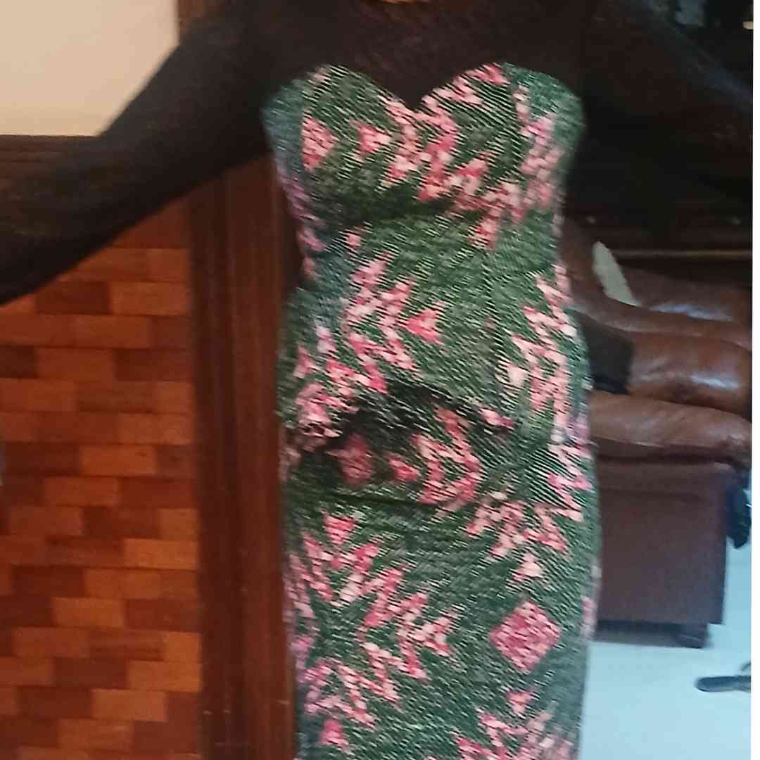 Ensemble haut jupe wax femme chic en dentelle