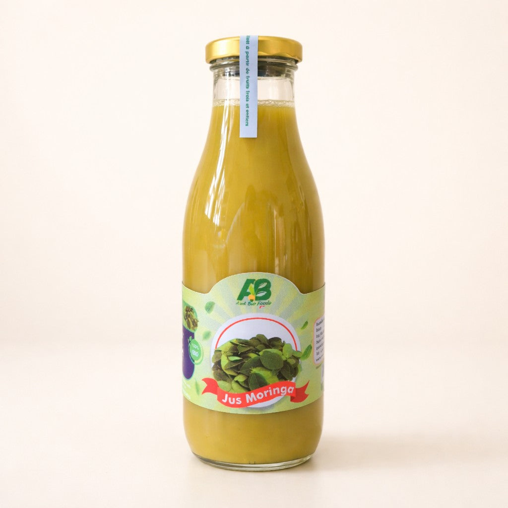 Jus Moringa Bio 1L – Vitalité, Antioxydants et Immunité en Bouteille Verre