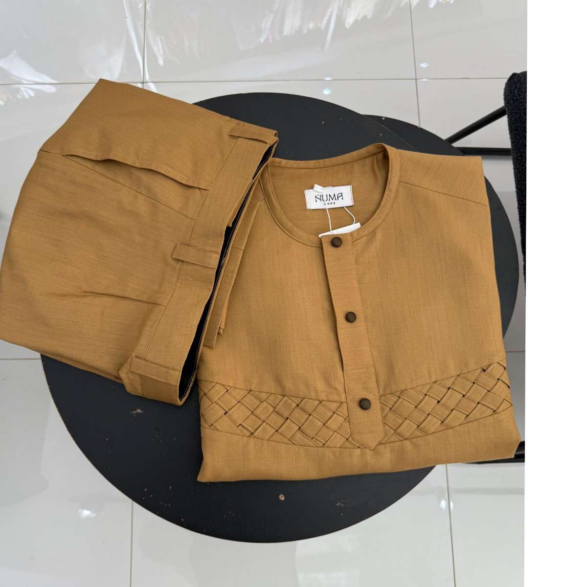 Boubou femme élégant rouge NUMA, robe longue satinée chic événement