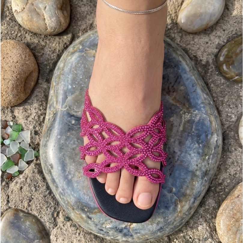Sandales Femme Rhinestones Élégantes - Confort et Éclat