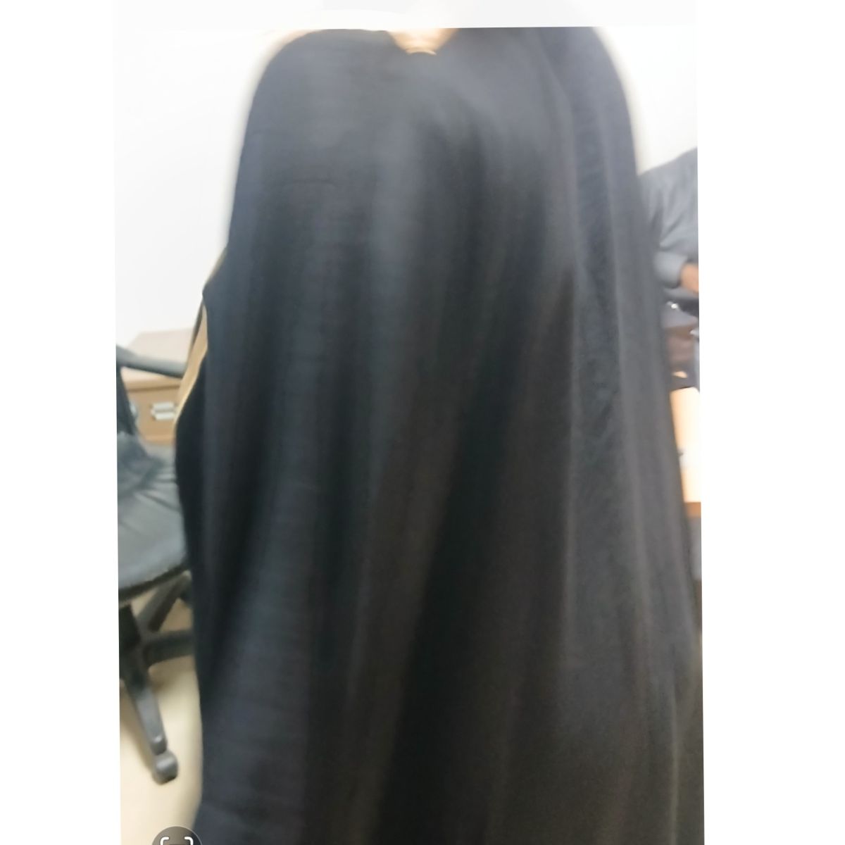 Boubou noir broderie dorée femme