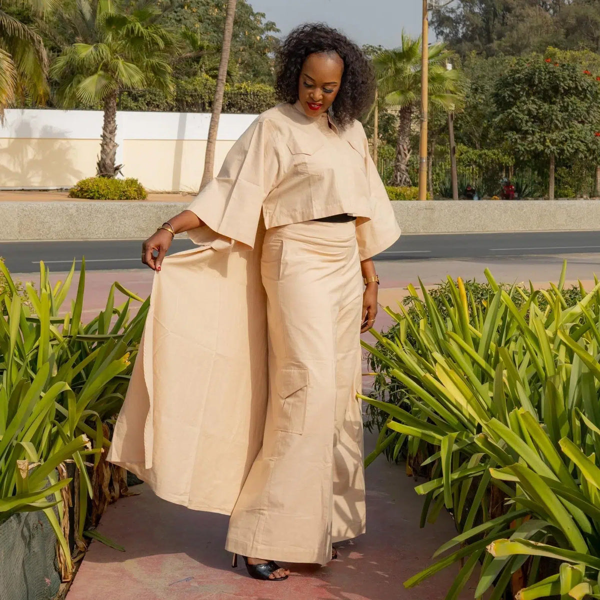 Kaftan Beige Lin Naturel - Élégance et Confort Intemporels