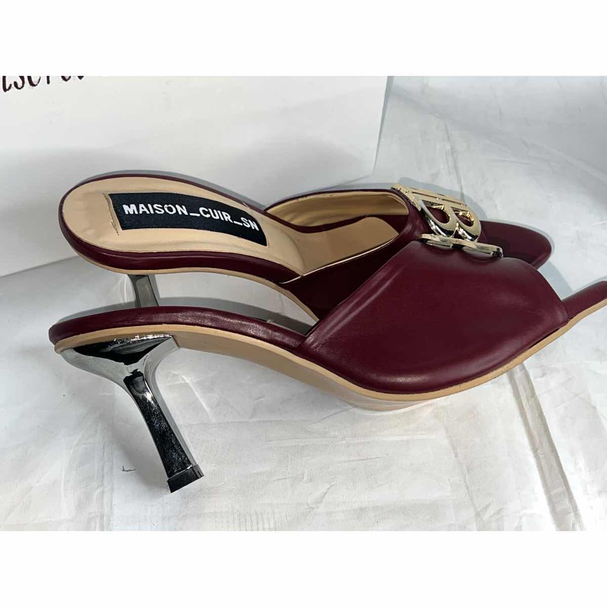 Chaussures en cuir femme Maison Cuir SN mules à talon élégantes et chic