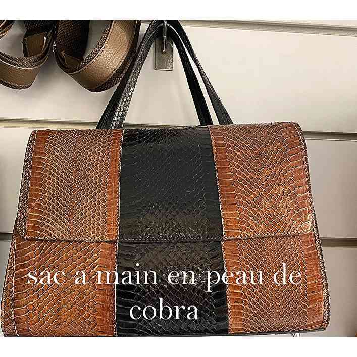 Sac à main femme cuir effet croco, élégant et structuré, fermoir argenté